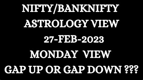 Nifty Bank Nifty Prediction By Financial Astrology For Date 27 Feb