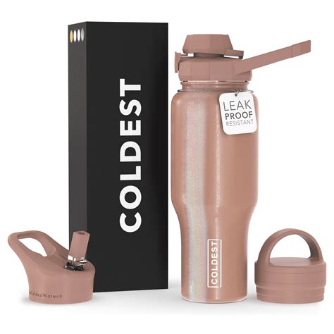 Coldest Sports Water Bottle Insulated Lids Chug Lid Straw Lid