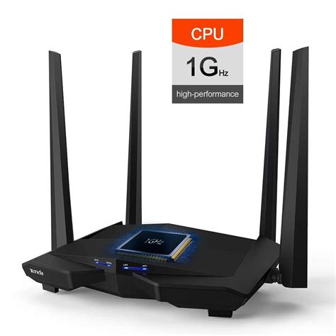 Tenda AC10 1200Mbps Wireless Smart Dual Band Gigabit WiFi Router Black