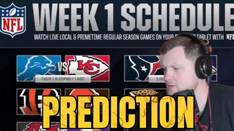 Nfl Week 1 Predictions Youtube