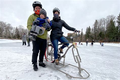 Explore Calgarys Bowness Park In Winter On Ice Bikes