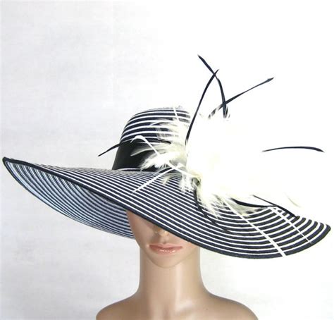 Derby Hatblack and White Kentucky Derby Hatwide Brim Hat | Etsy | Kentucky derby, Derby hats ...