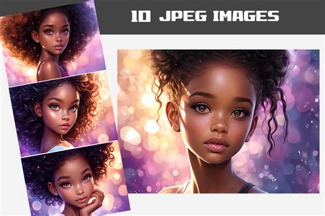 African American Girls Clipart Bundle Graphic By Tangledupwithink