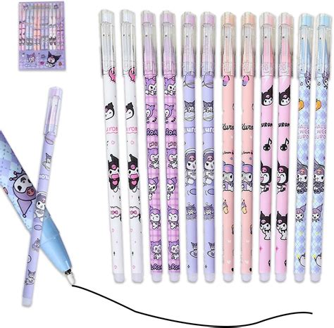 MisFun 12 Pcs Stylos à Encre Gel Kawaii Dessin Animé Chat Gel Stylo