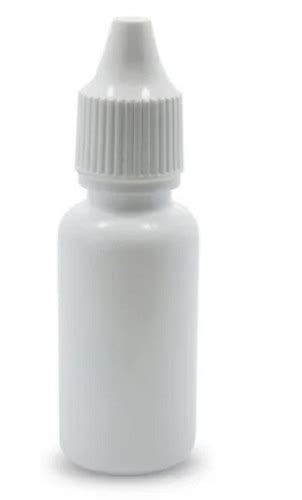 White 15 Ml Capacity Round Shape And Plastic Body Dropper Bottles At