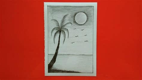 Cara Menggambar Pemandangan Pantai Dengan Pensil How To Draw Scenery