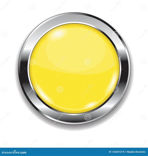 Yellow Button Stock Vector Illustration Of Clean Frame 126381219