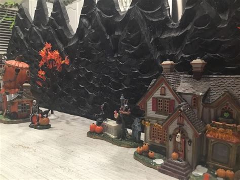 Halloween Village Display Mountain Backdrop for Lemax Spooky Town , Dept 56 Halloween Villages ...