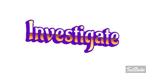 Investigate Word Animated  Logo Designs