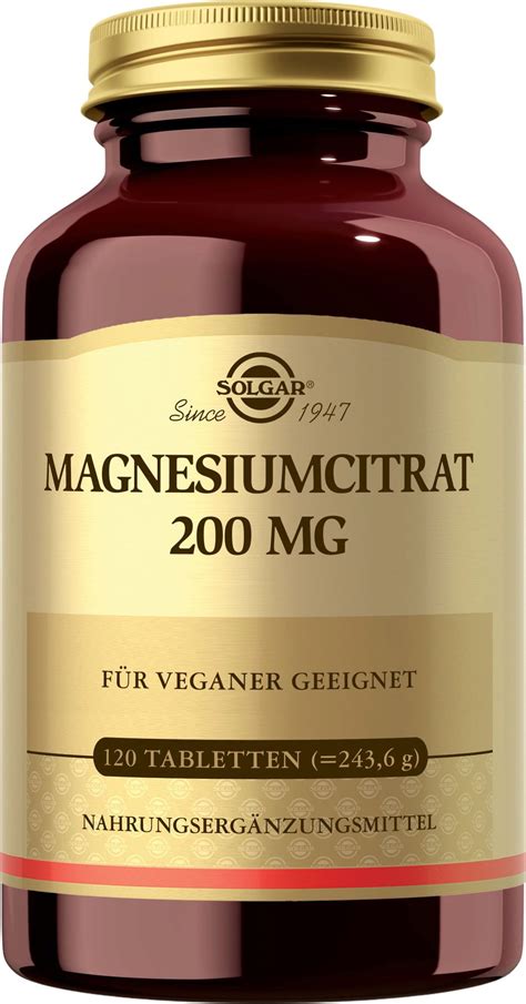 Magnesium Citrate 200 mg - SOLGAR - VitalAbo Online Shop Europe