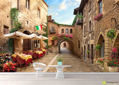 Street Of Italy Wall Mural Made To Order In The Europe Wallmurals