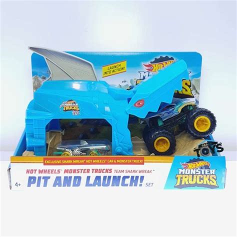 Jual Hot Wheels Monster Truck Pit Launch Set Team Shark Wreak Di Seller DENTA TOYS Kalibata
