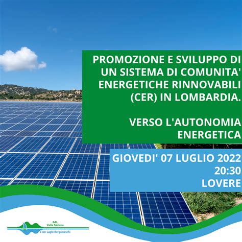 Promozione E Sviluppo Di Un Sistema Di Comunit Energetiche