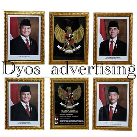 Jual Frame Bingkai Presiden Wakil Dan Garuda Pancasila Satu Set 30 X