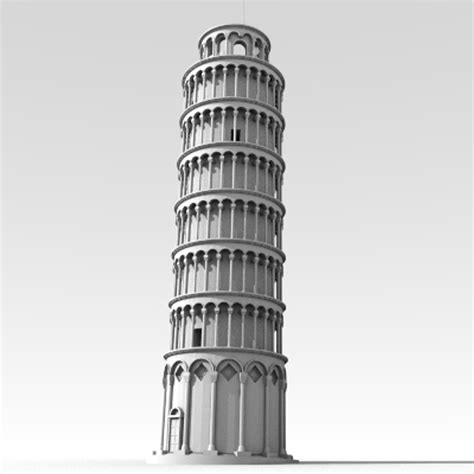 D Model Leaning Tower Pisa