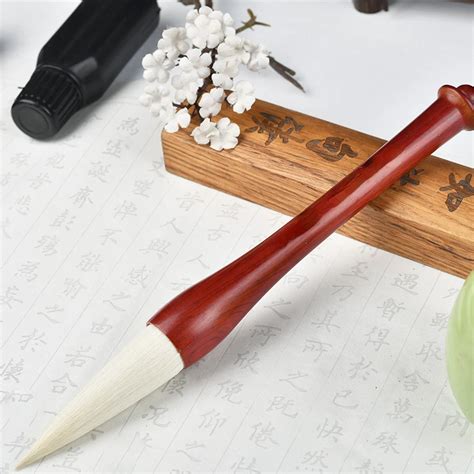 Woolen Hair Chinese Calligraphy Painting Brush Hopper Shaped Brush