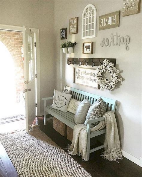 79 Awesome Modern Farmhouse Entryway Decorating Ideas Idées de