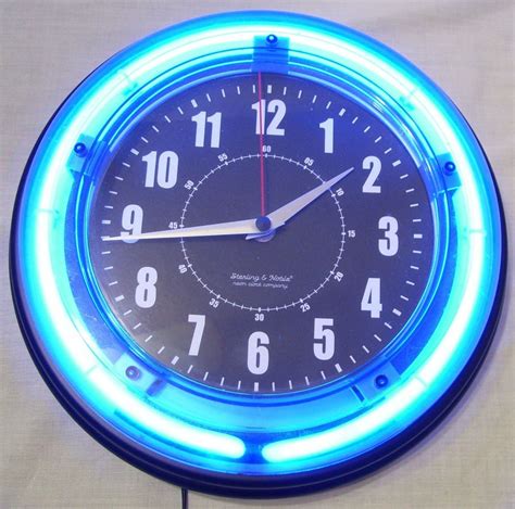 Unique Wall Clocks Decorative Modern Fun Wall Clocks 11 Blue Light Neon