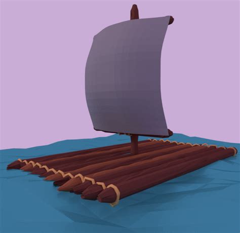 Low Poly Makeshift Raft By Ridz25