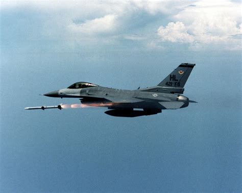 An F 16 From 421st Fighter Squadron Hill Air Force Base Utah Releases