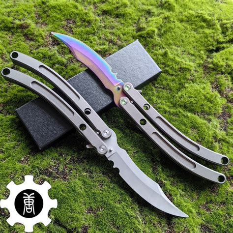 Black Market Butterfly Knife High-End Balisong Trainer 2 In 1 Pack ...