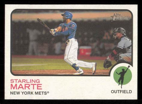 Topps Heritage Starling Marte New York Mets Ebay