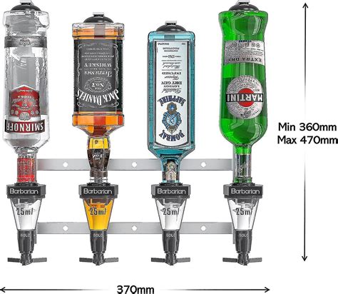 Barbarian Bar Butler Alkohol Getränkespender 4 Dosierung misst 25ml ...