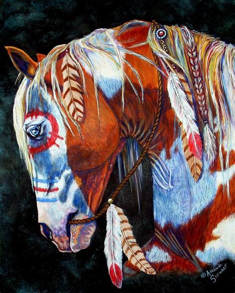 Indian War Pony Painting Indian War Pony Fine Art Print Native