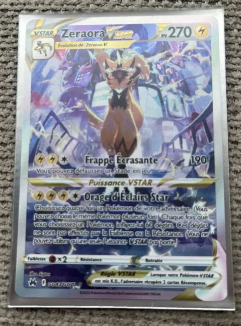 Carte Pok Mon Zeraora Vstar Eb Zenith Supreme Gg Gg Neuve Vf