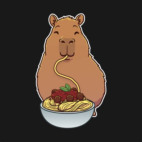 Capybara Spaghetti Meat Balls Capybara Spaghetti T Shirt Teepublic