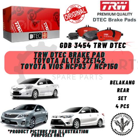 Toyota Altis Zze Toyota Vios Ncp Ncp Belakang Rear Trw