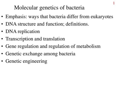 Ppt Molecular Genetics Of Bacteria Powerpoint Presentation Free