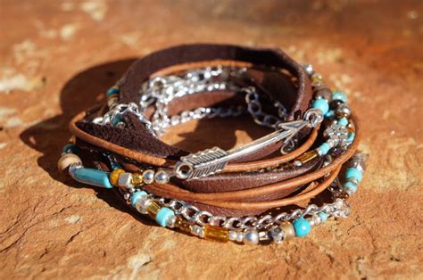 Bohemian Leather Wrap Bracelet