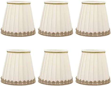 6Pcs Lamp Shades Candle Lamp Lampshade Clip On Fabrics Lampshades Set