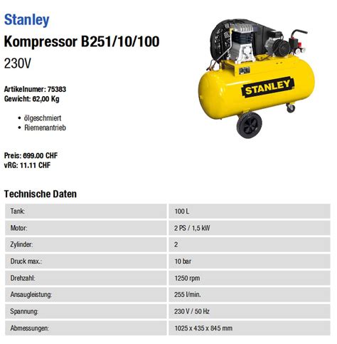 Stanley Kompressor B