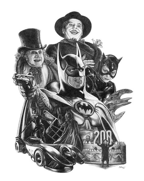 Batman 1989 Drawing by Jonathan W Brown - Pixels