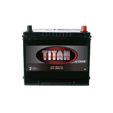 Exide Titan 12 Volts Lead Acid 6 Cell 51r Group Size 450 Cold Cranking Amps Auto Battery 51rt