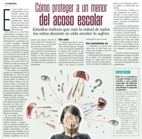 Cómo Proteger A Un Menor Del Acoso Escolar Pressreader