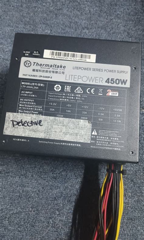 Defective Thermaltake Litepower 450w Computers And Tech Parts And Accessories Computer Parts On