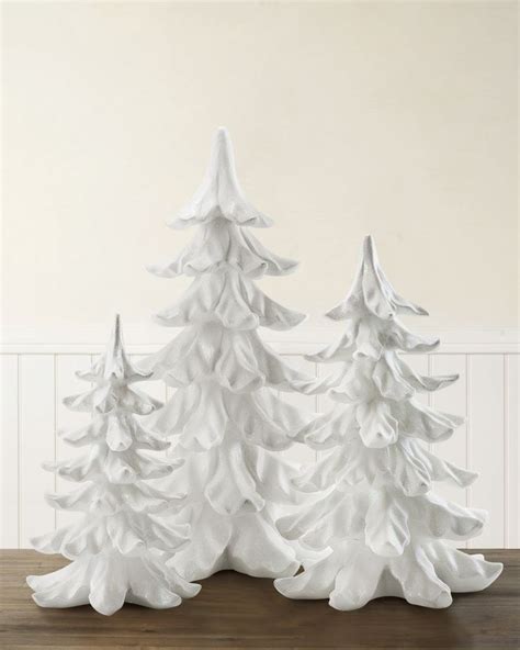 White Glitter Tabletop Christmas Tree Balsam Hill Tabletop