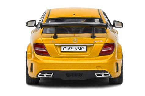 MERCEDES Benz AMG C63 Coupe Black Series 2012 Yellow Solido Scale 1