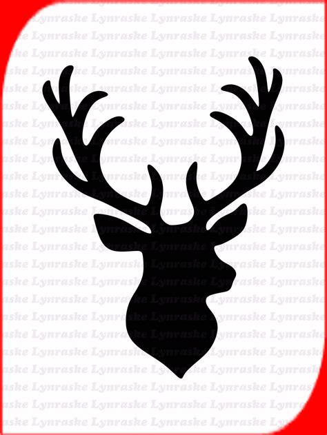 Stag Head Silhouette Svg Svg Dxf Cricut Silhouette Cut Etsy