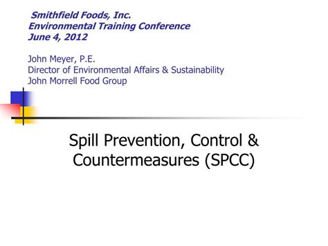 Ppt Spill Prevention Control Countermeasures Spcc Powerpoint