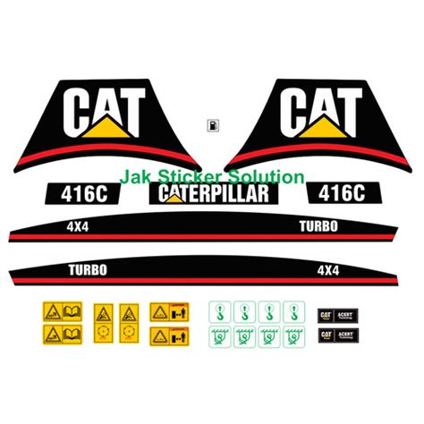 Jual Stiker Cat 416c Sticker Backhoe Loader Kab Cirebon Stiker