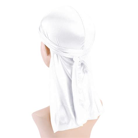 Aligament Men Women Extra Long Tail Headwraps Silky Satin Pirate Cap