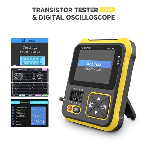 Fnirsi DSO TC2手持式數字示波器晶體管測試儀2合1支持二極管電容電壓LCR檢測PWM輸出 蝦皮購物