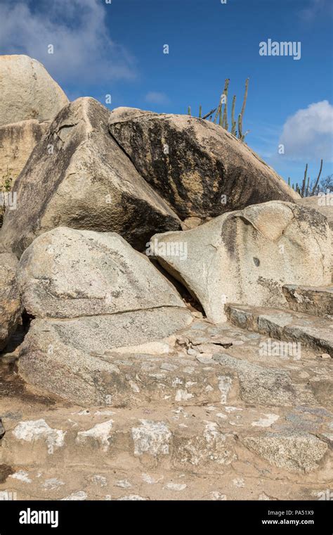 Casibari Rock Formations Aruba Caribbean Stock Photo Alamy