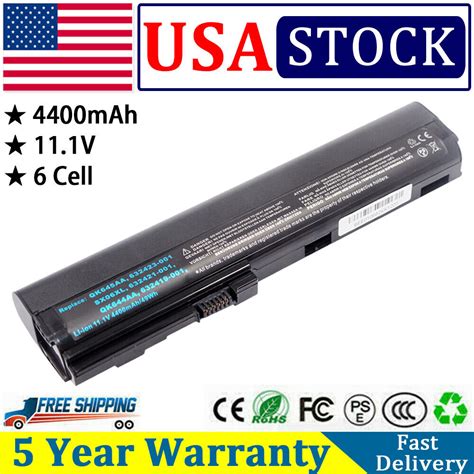 For HP EliteBook 2560P 2570P SX06 SX03 5200mAh BATTERY 632421 001