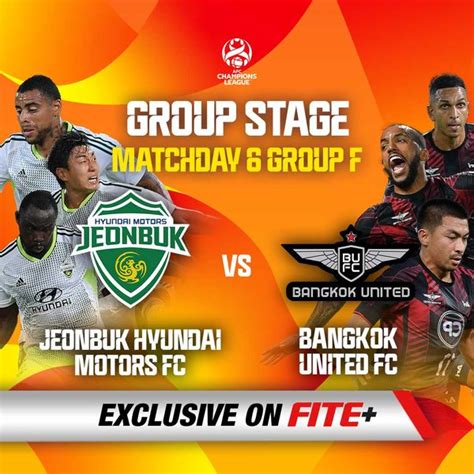 Afc Champions League Jeonbuk Hyundai Motors Fc Vs Bangkok