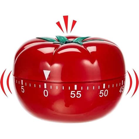 Tomate Minuterie De Cuisine 60 Minute 360 Degrés Rotation Tomate Forme